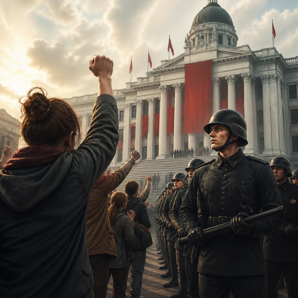 Illustration for the English word “fascist”