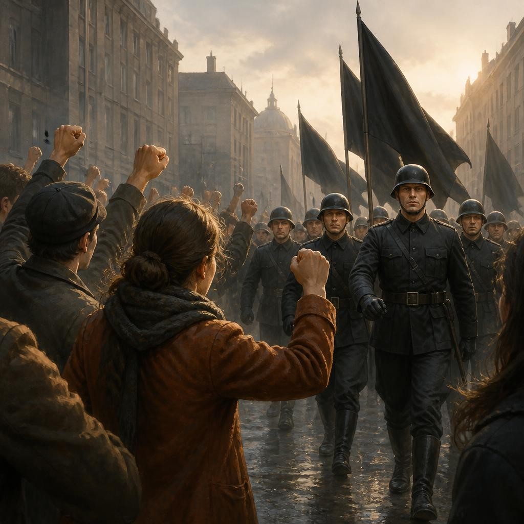 Illustration for the English word “fascists”