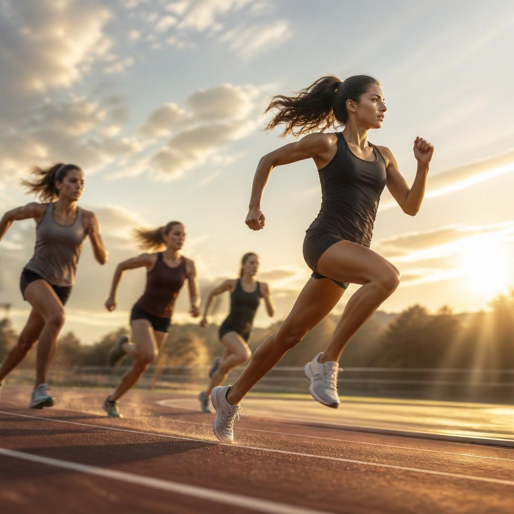 Illustration for the English word “faster”