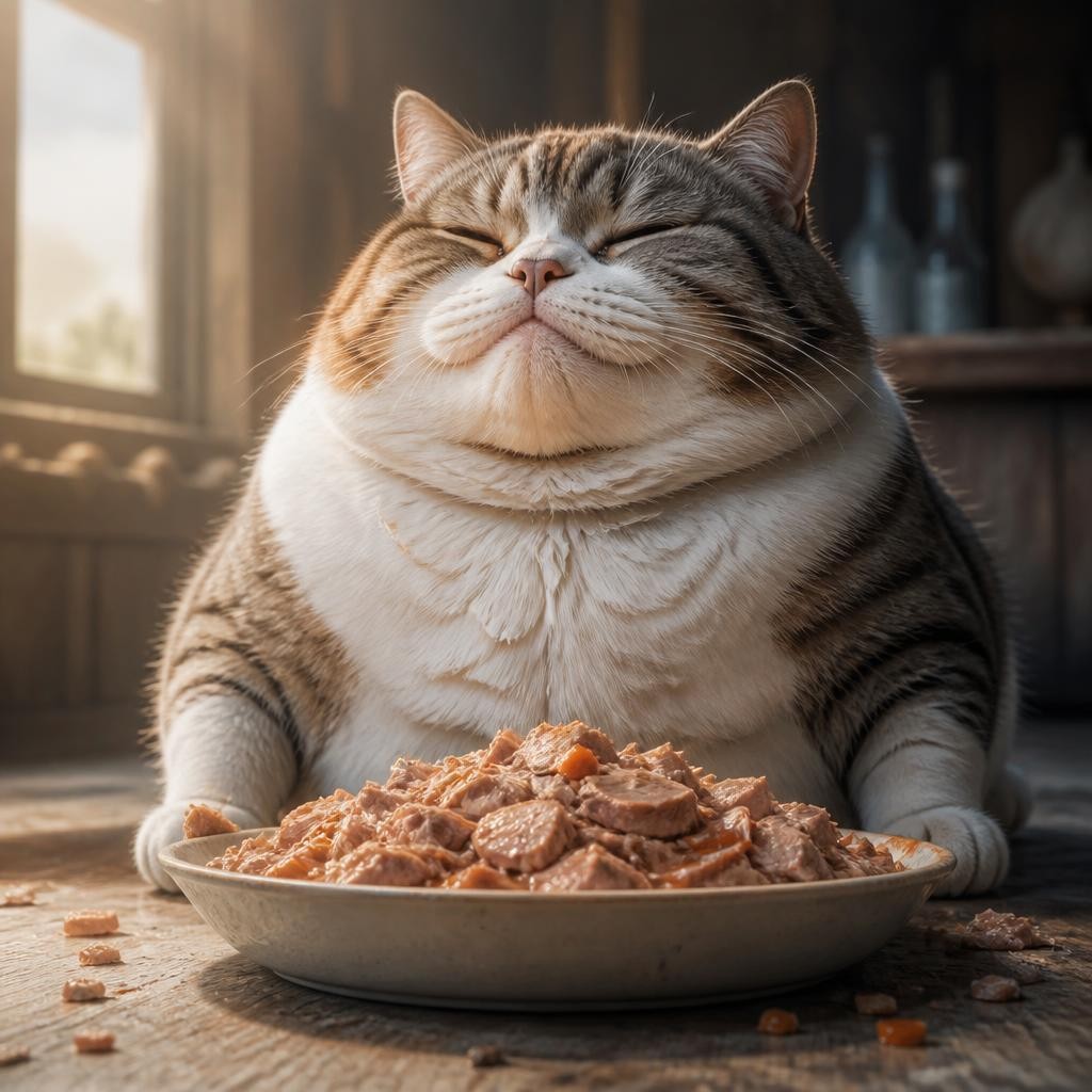 Illustration for the English word “fat”