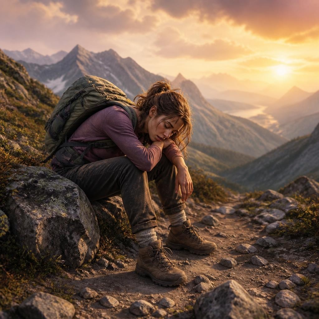 Illustration for the English word “fatigue”