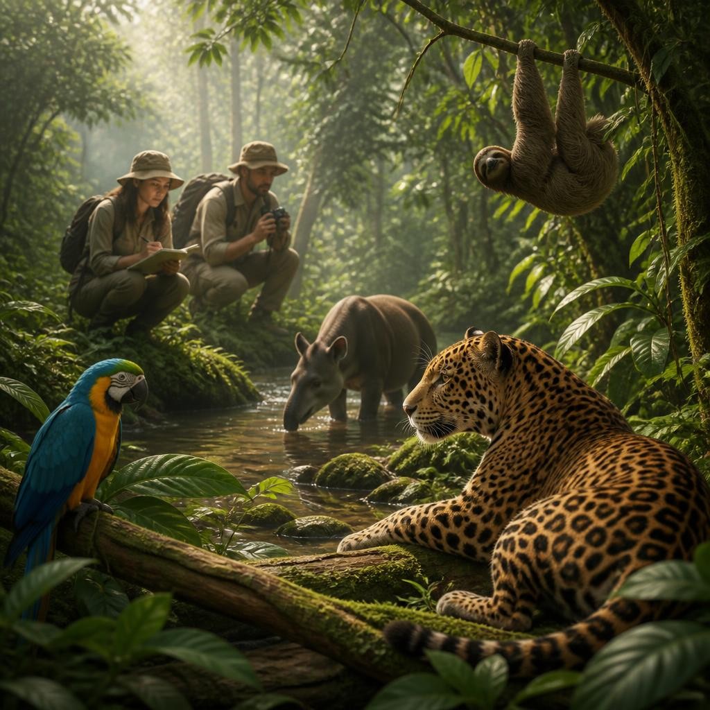 Illustration for the English word “fauna”