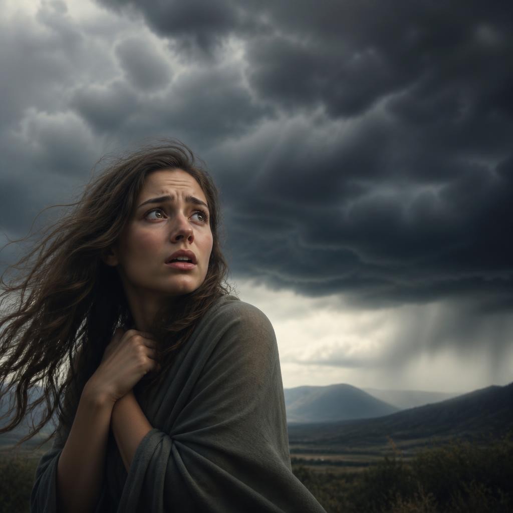 Illustration for the English word “fear”