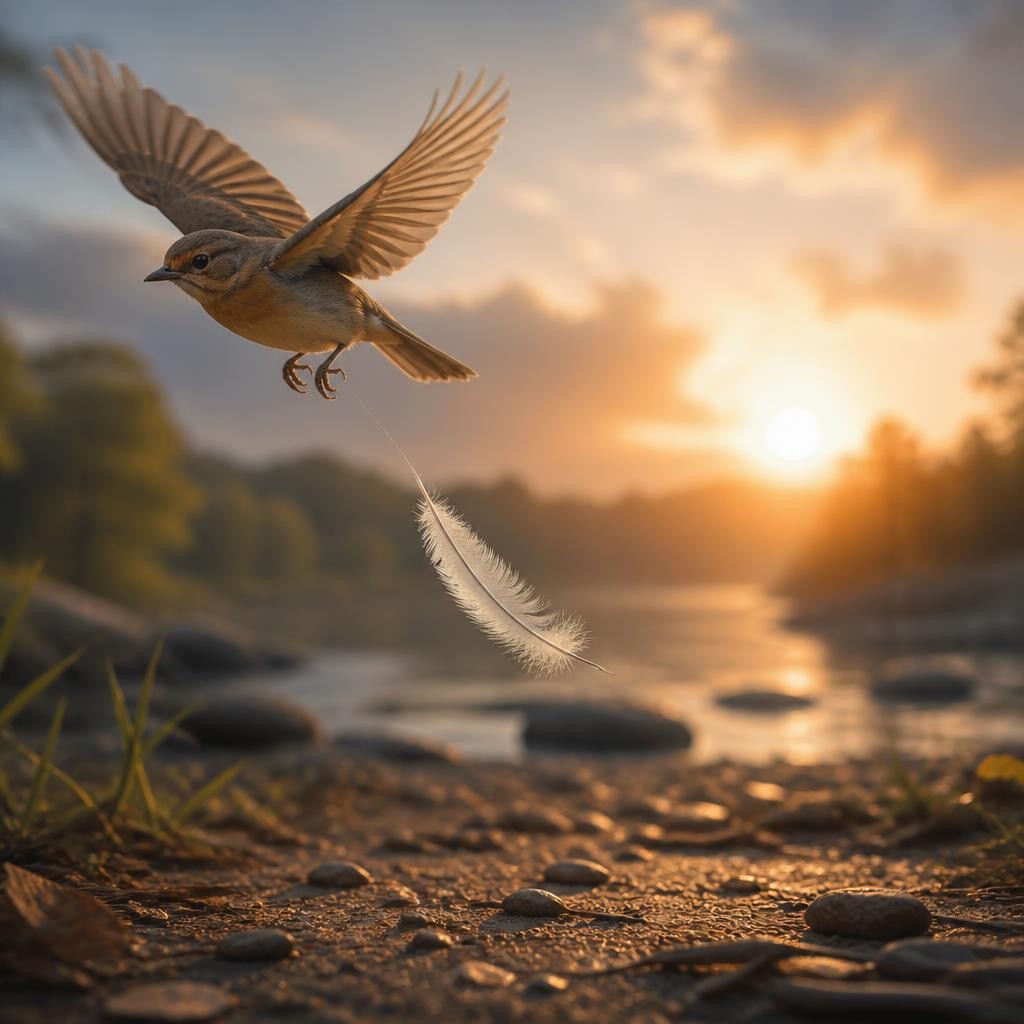 Illustration for the English word “feather”