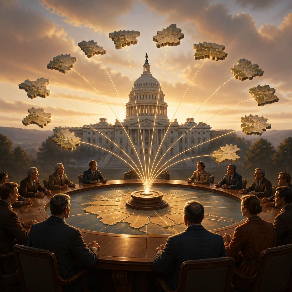 Illustration for the English word “federation”