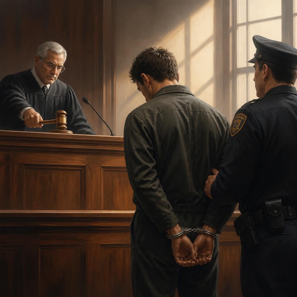 Illustration for the English word “felon”