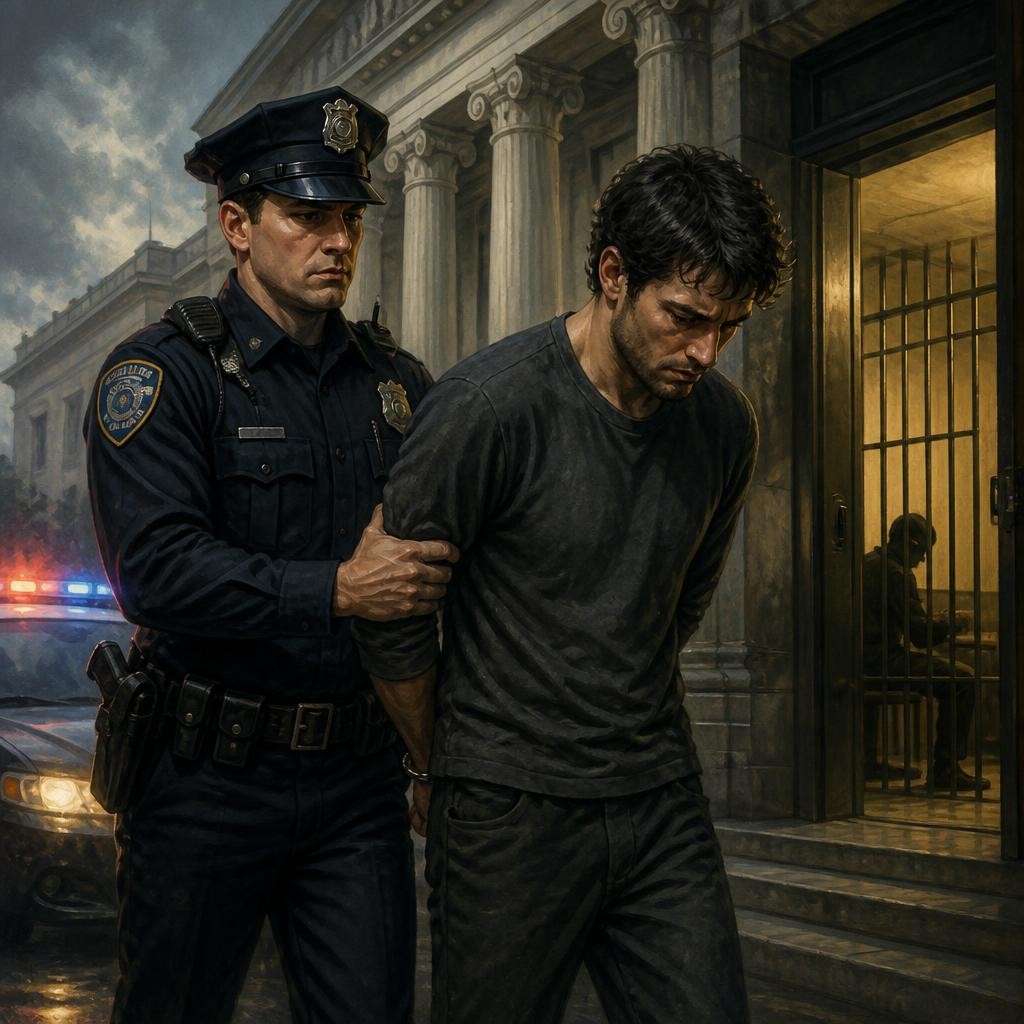 Illustration for the English word “felony”