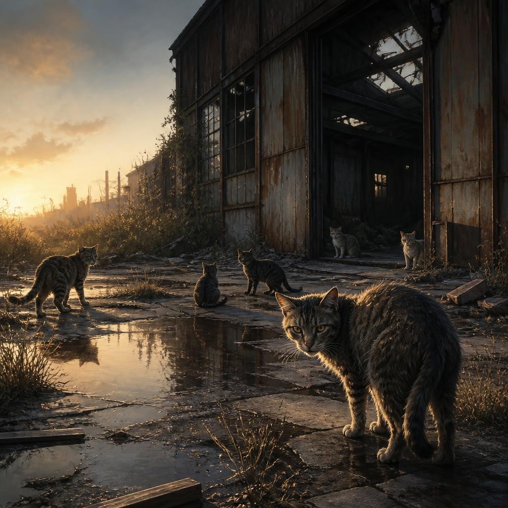 Illustration for the English word “feral”
