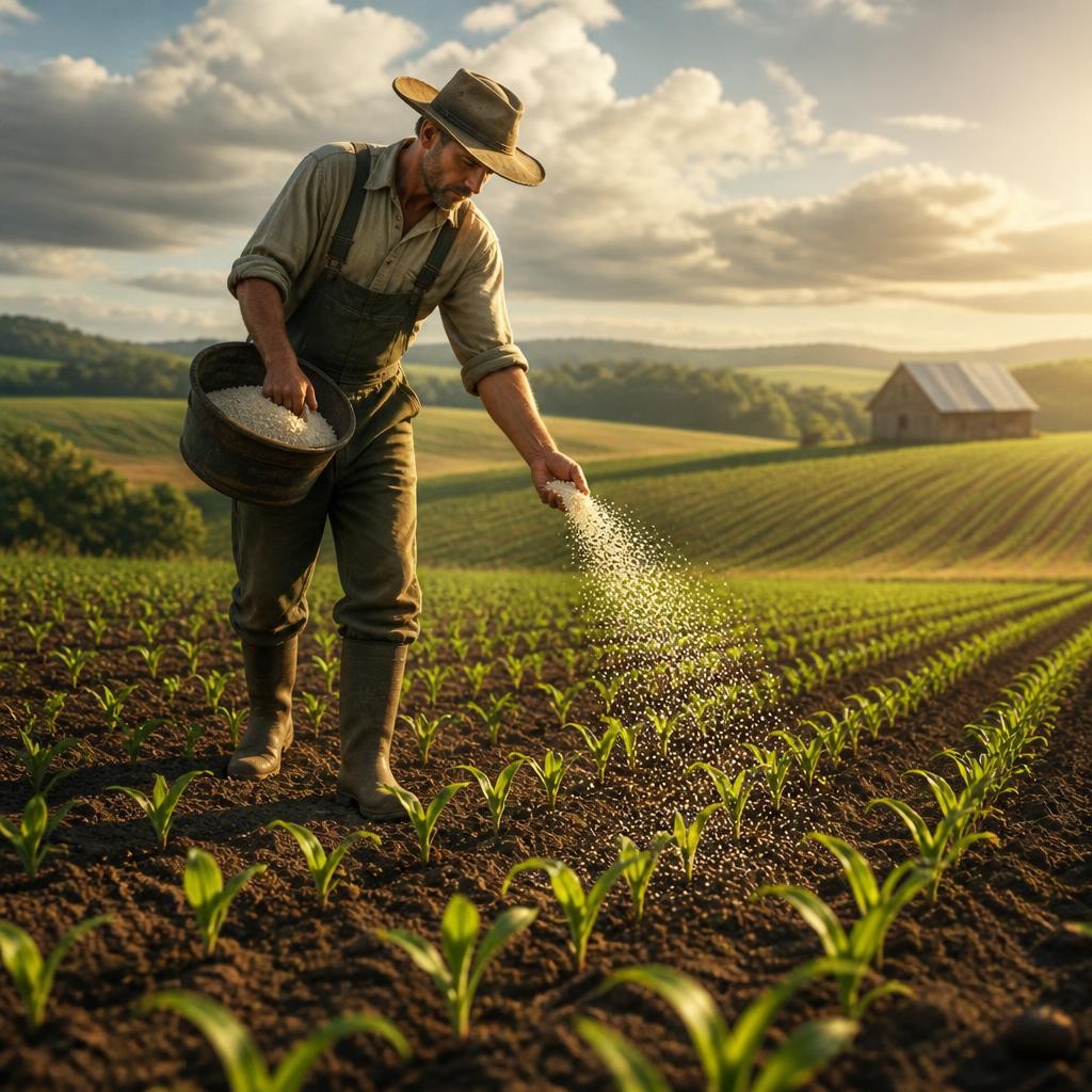 Illustration for the English word “fertilizer”
