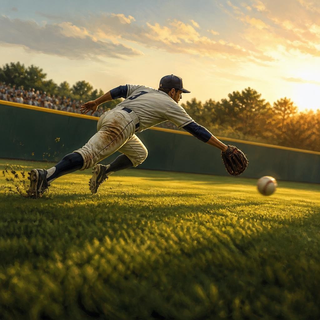 Illustration for the English word “fielder”