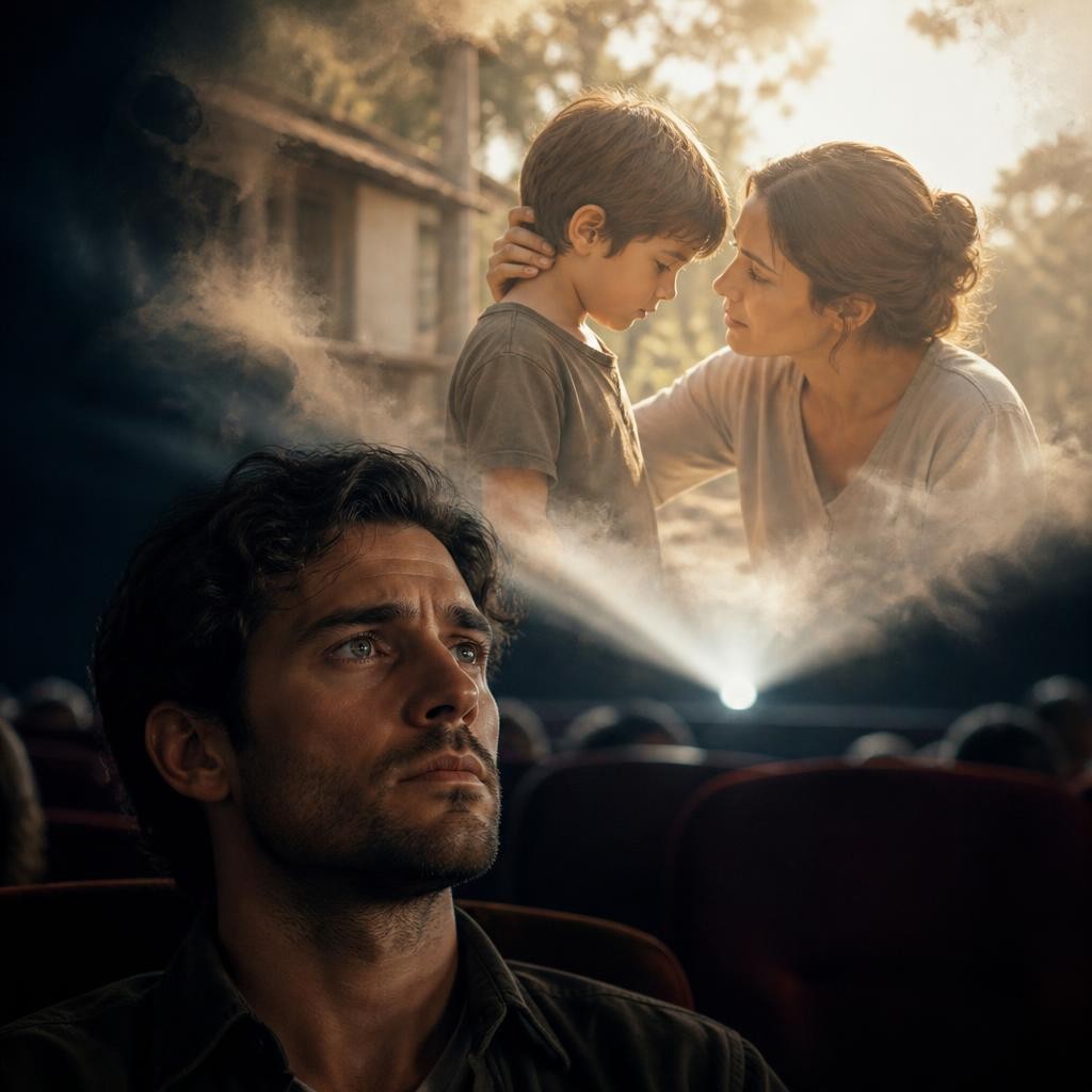 Illustration for the English word “flashback”