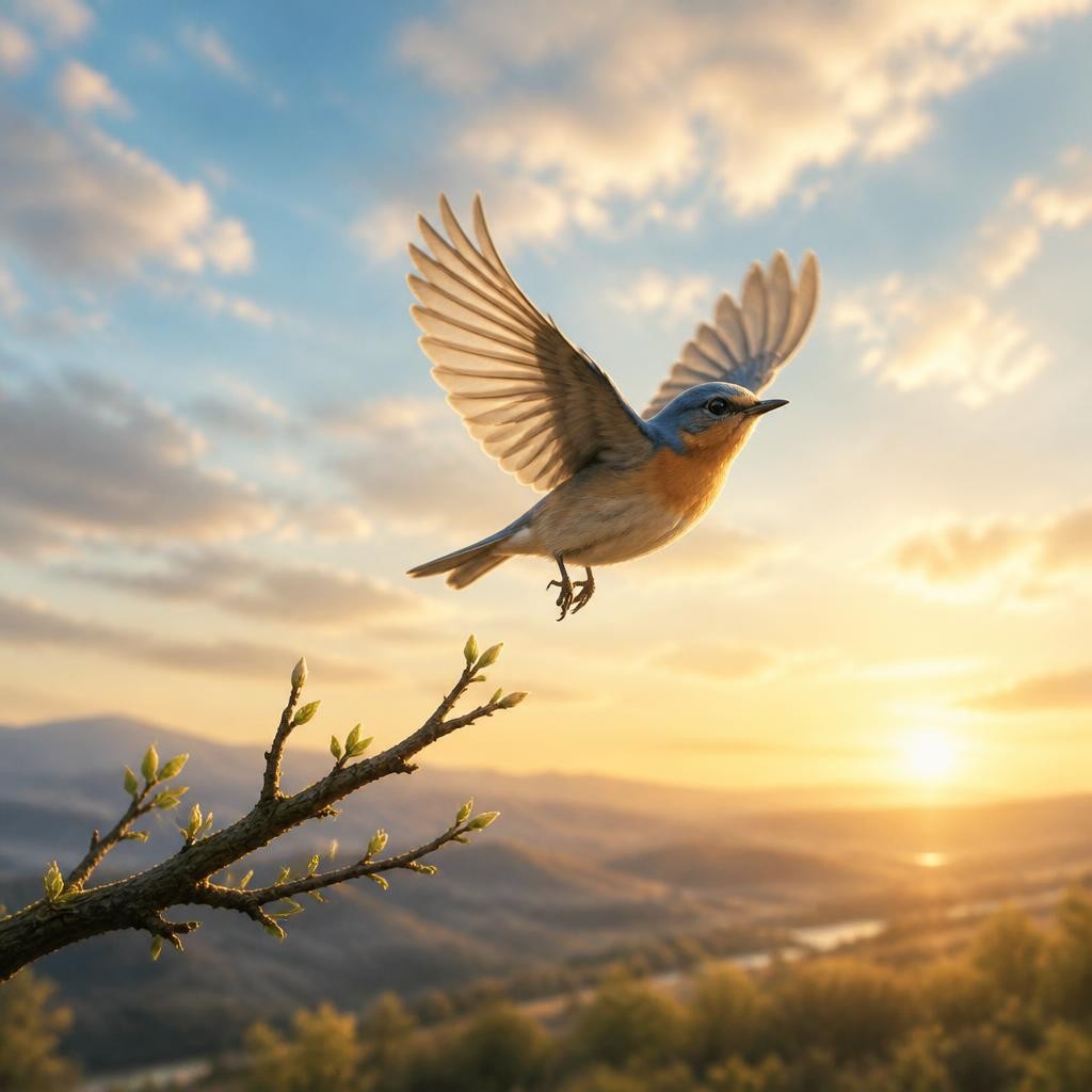 Illustration for the English word “flight”
