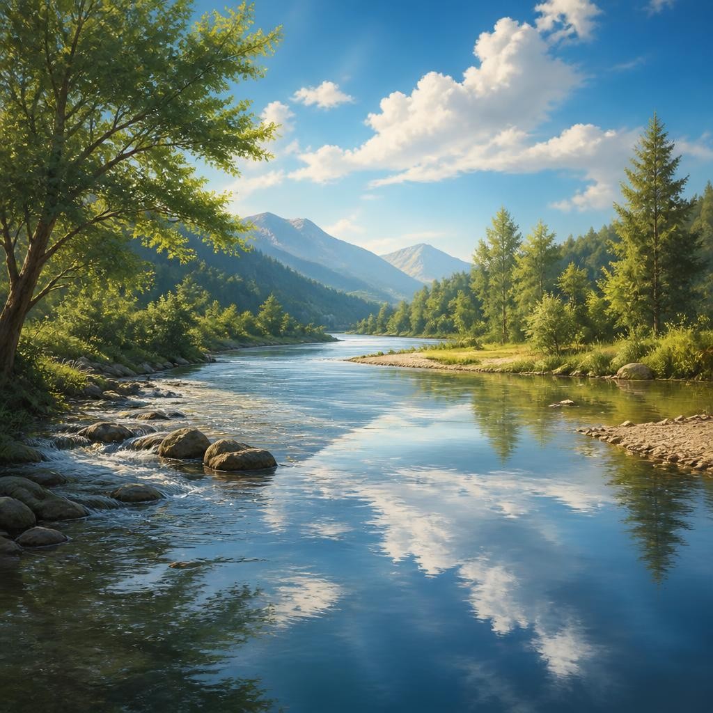 Illustration for the English word “flow”