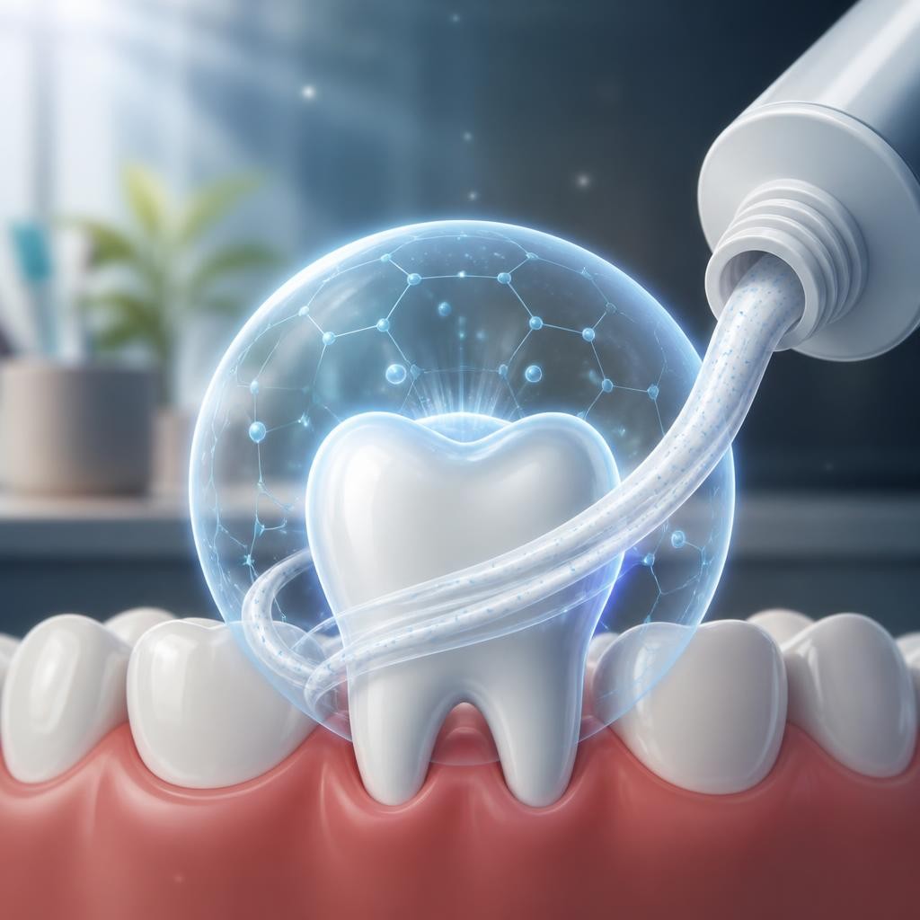Illustration for the English word “fluoride”