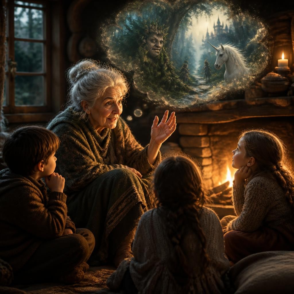 Illustration for the English word “folklore”