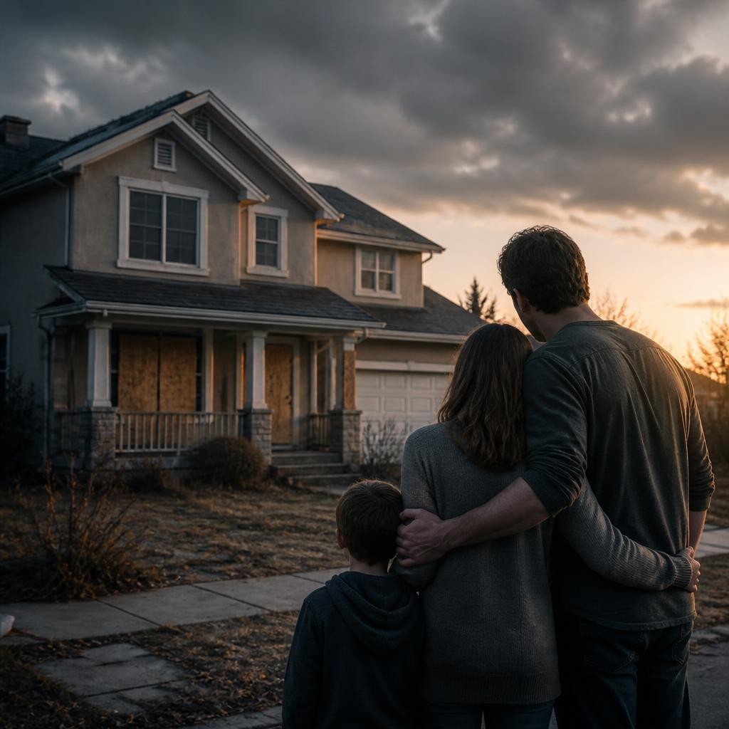 Illustration for the English word “foreclosure”
