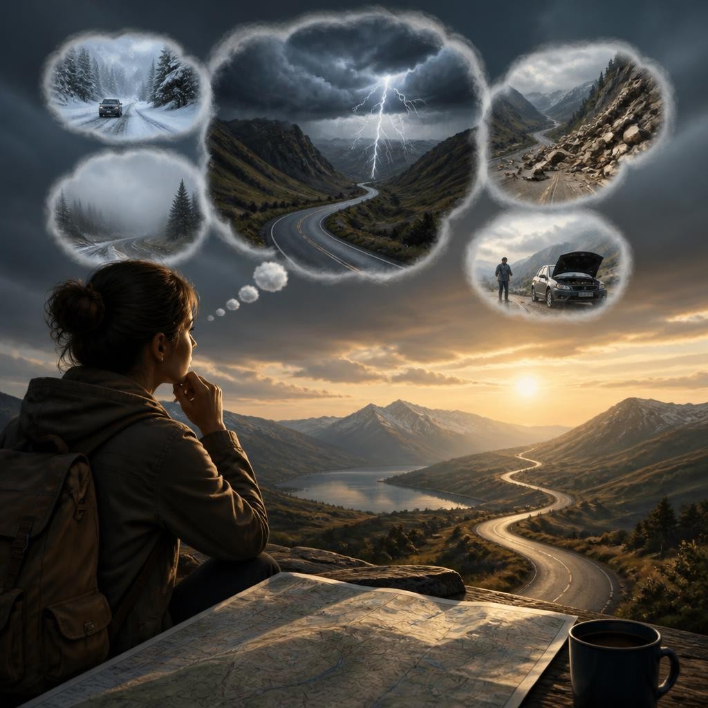 Illustration for the English word “foresee”