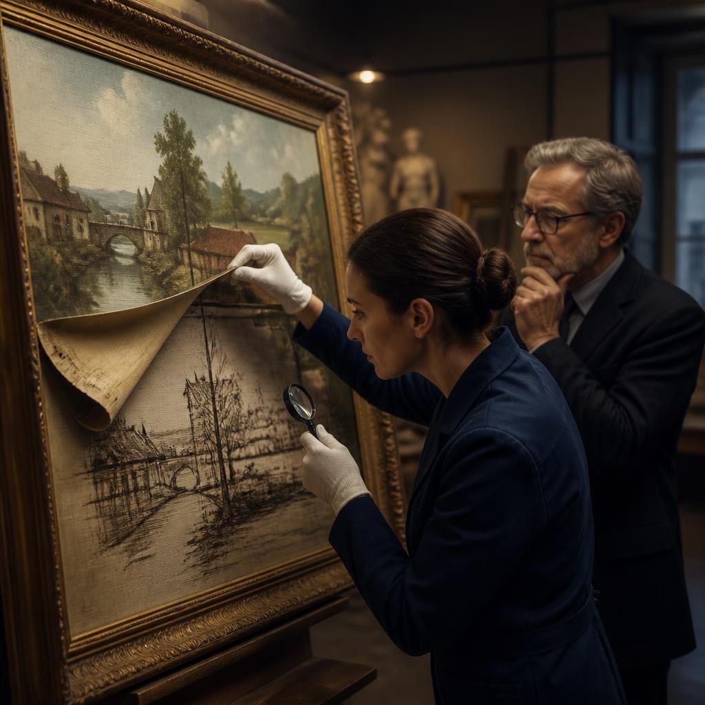 Illustration for the English word “forgery”