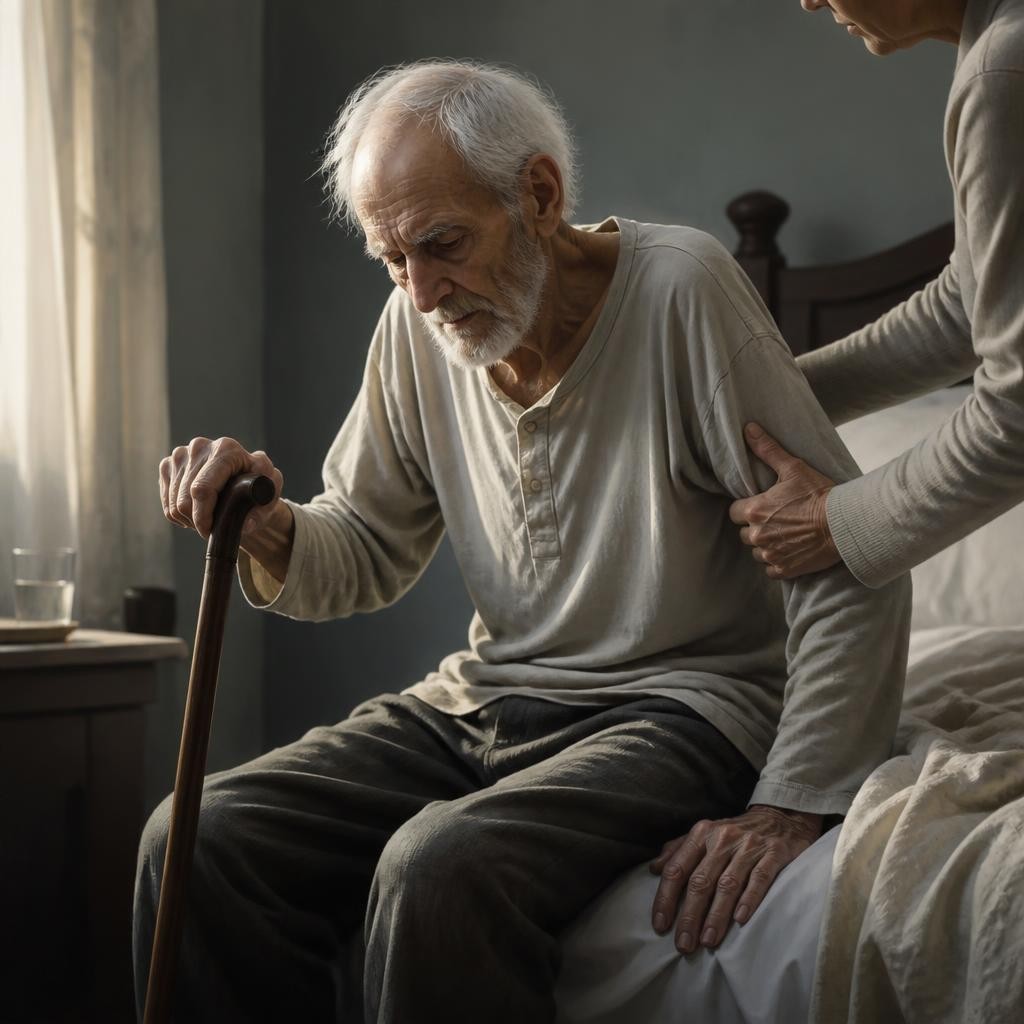 Illustration for the English word “frail”