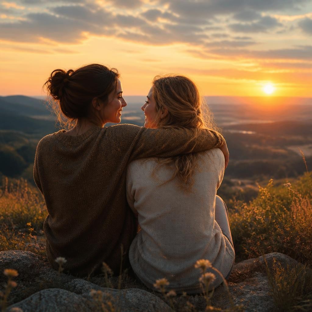 Illustration for the English word “friendship”