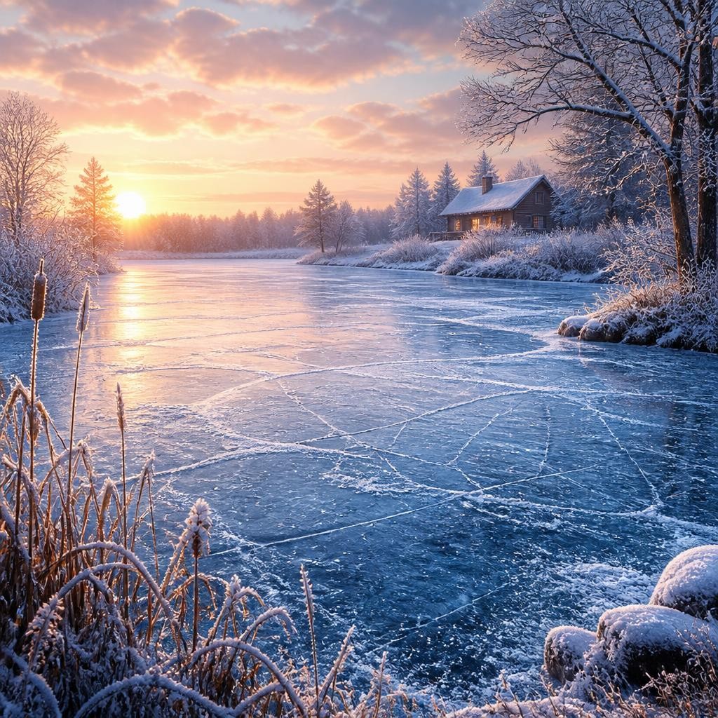 Illustration for the English word “frozen”