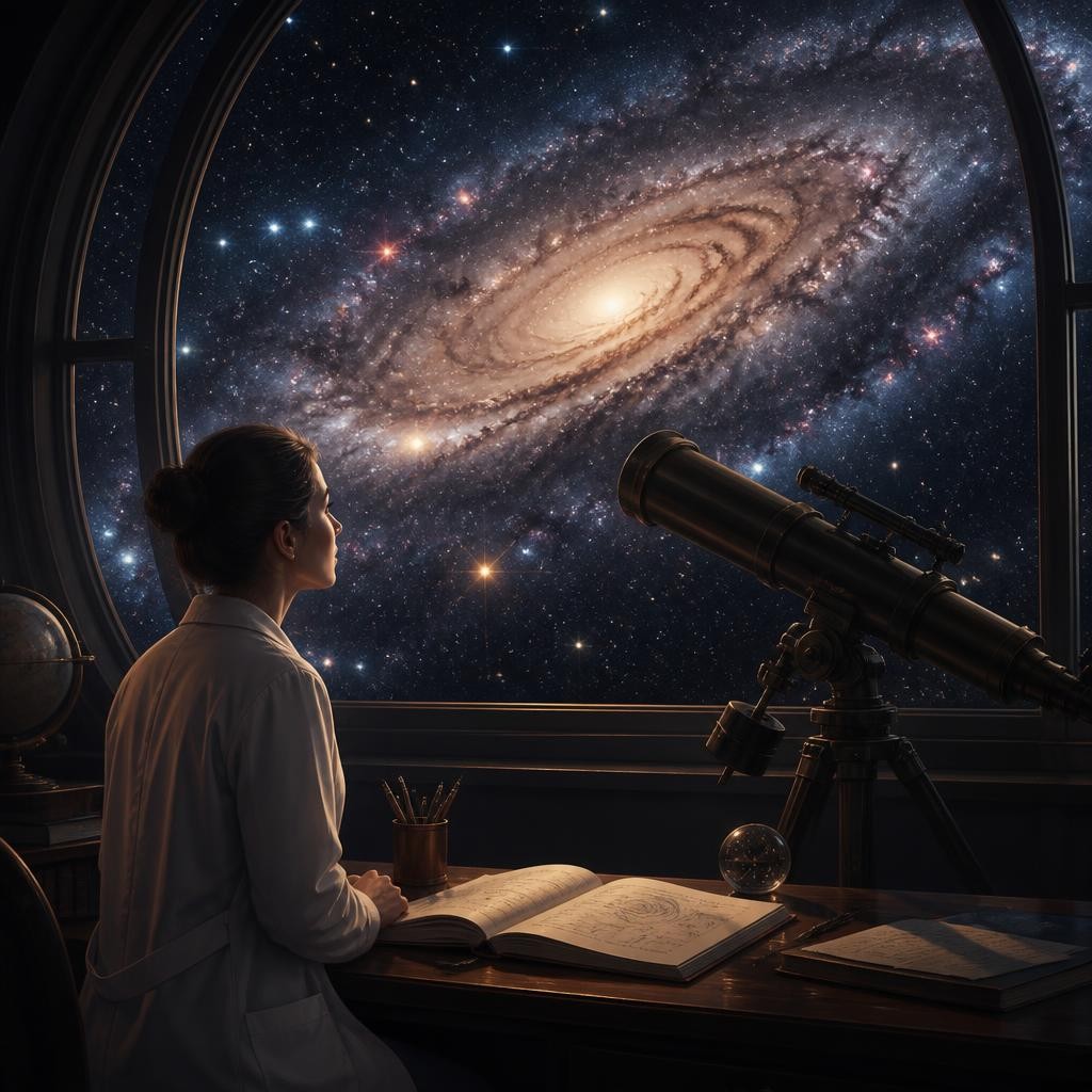 Illustration for the English word “galactic”