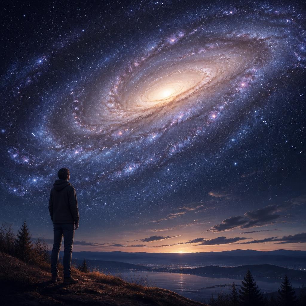 Illustration for the English word “galaxy”