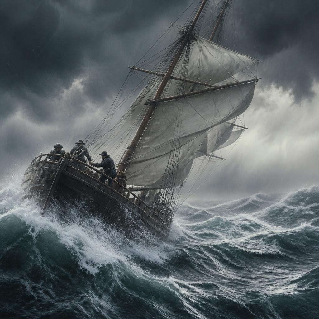 Illustration for the English word “gale”