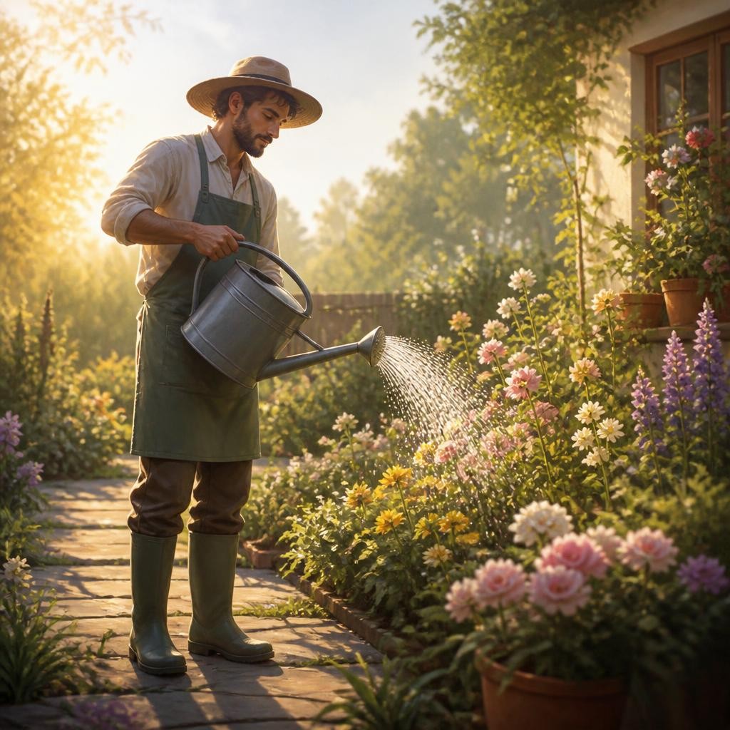 Illustration for the English word “gardener”