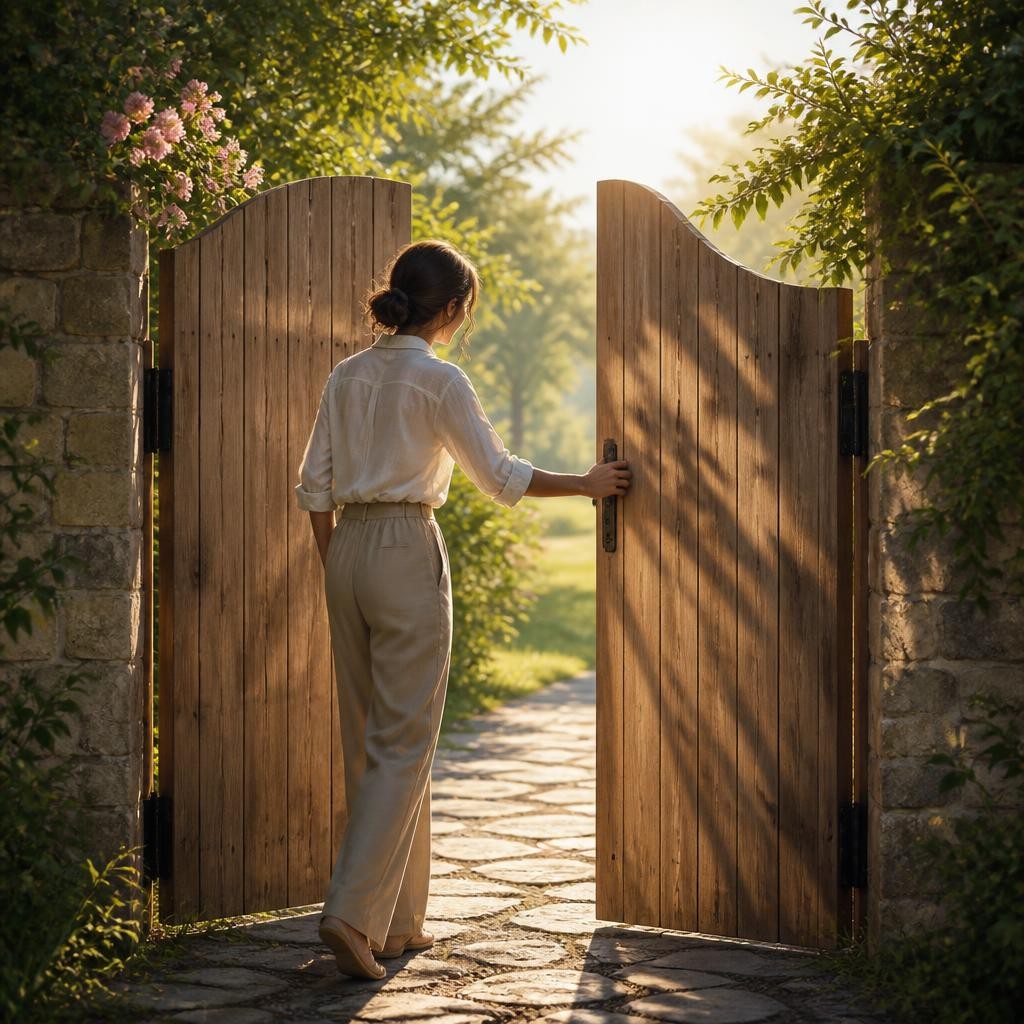 Illustration for the English word “gate”