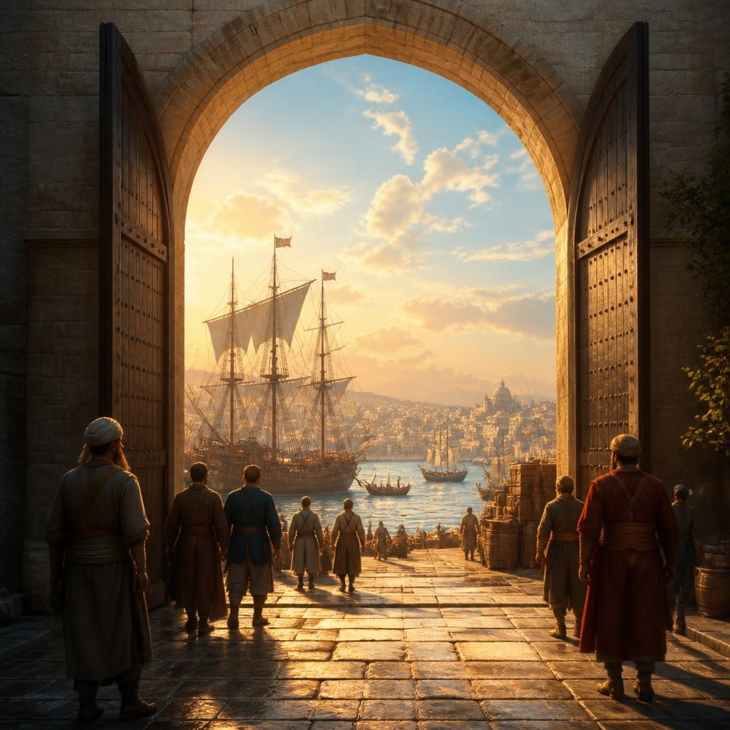 Illustration for the English word “gateway”