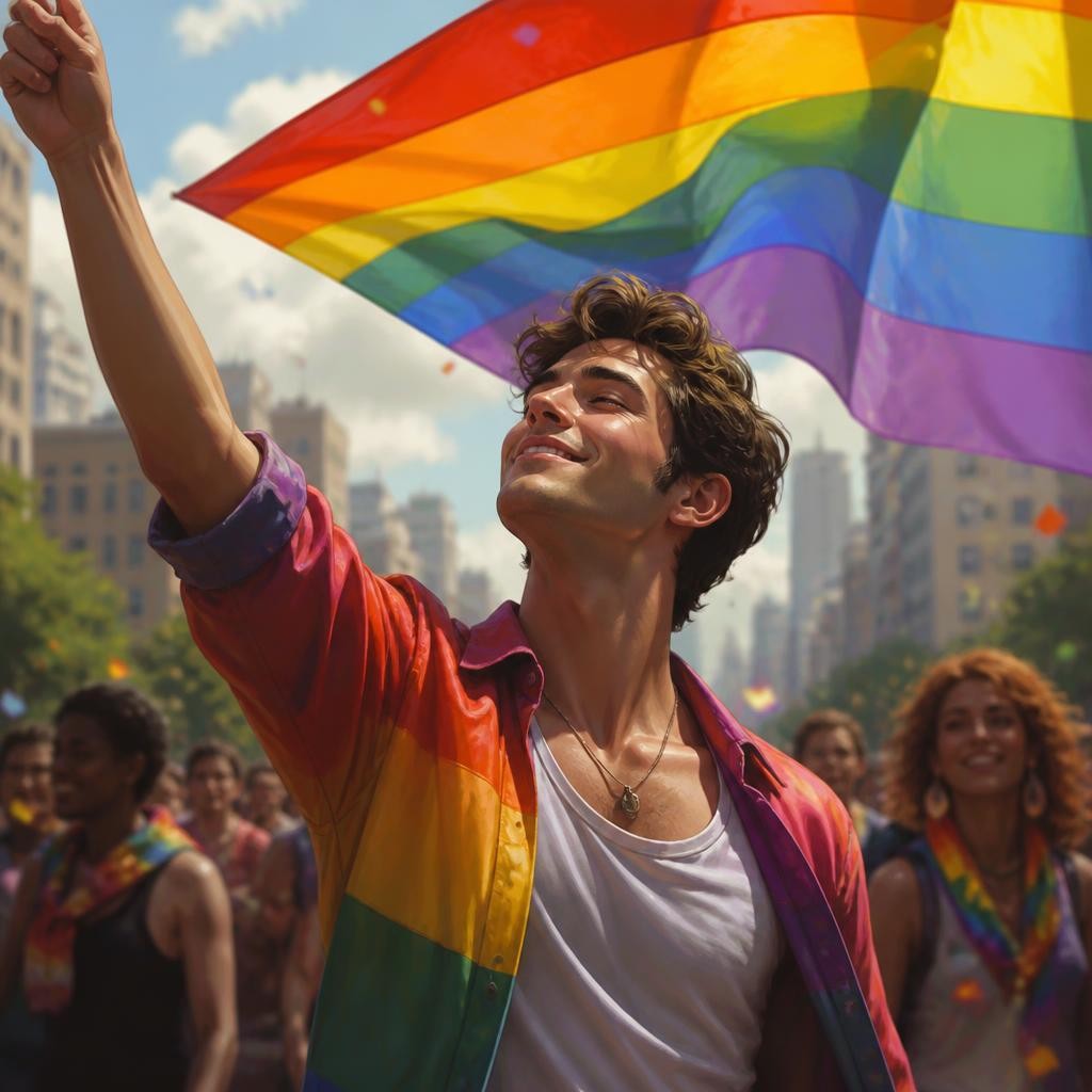 Illustration for the English word “gay”