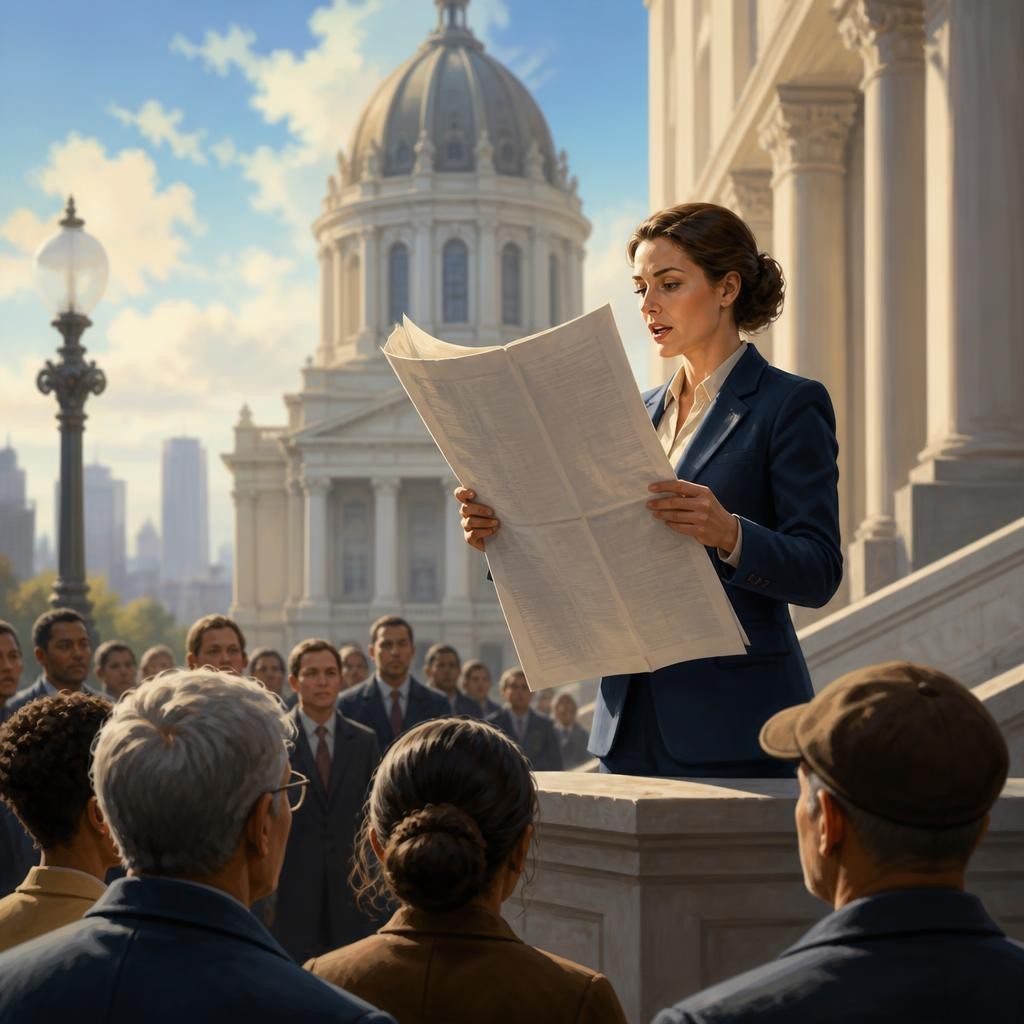 Illustration for the English word “gazette”