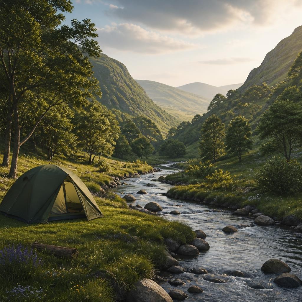 Illustration for the English word “glen”
