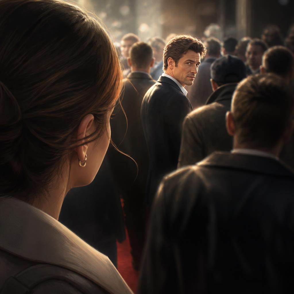 Illustration for the English word “glimpse”