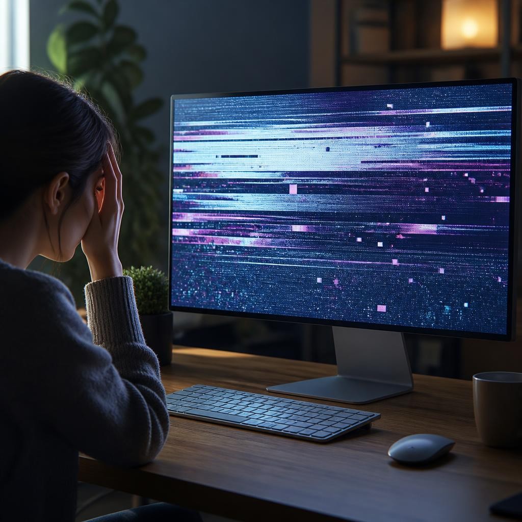 Illustration for the English word “glitch”
