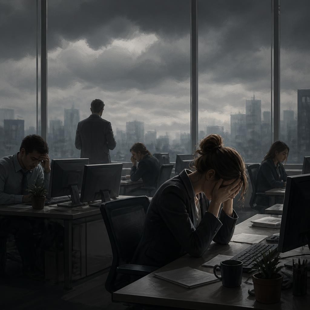 Illustration for the English word “gloom”