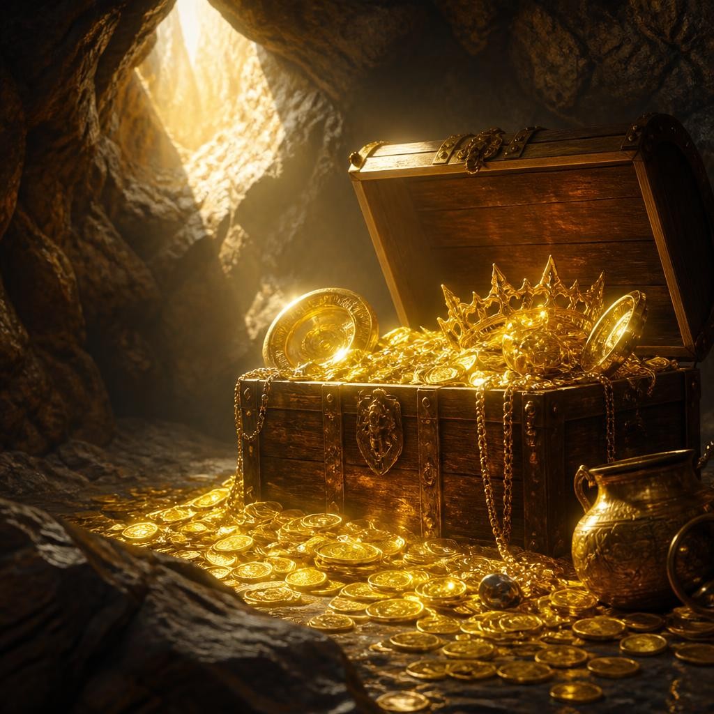 Illustration for the English word “gold”