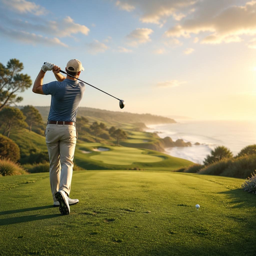 Illustration for the English word “golf”