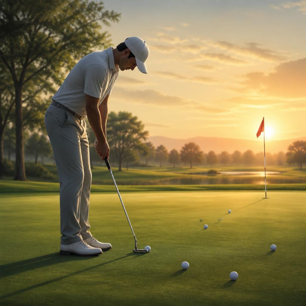 Illustration for the English word “golfer”