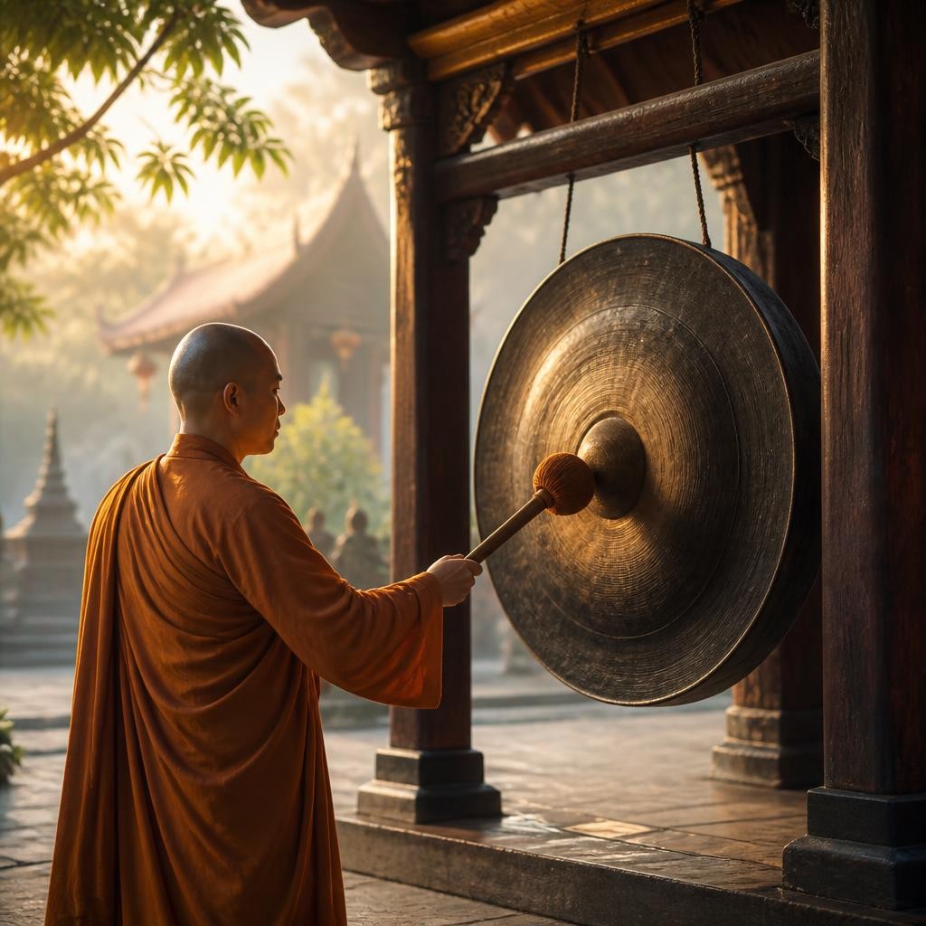 Illustration for the English word “gong”