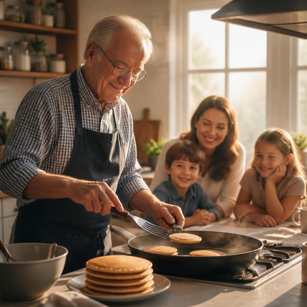 Illustration for the English word “grandpa”