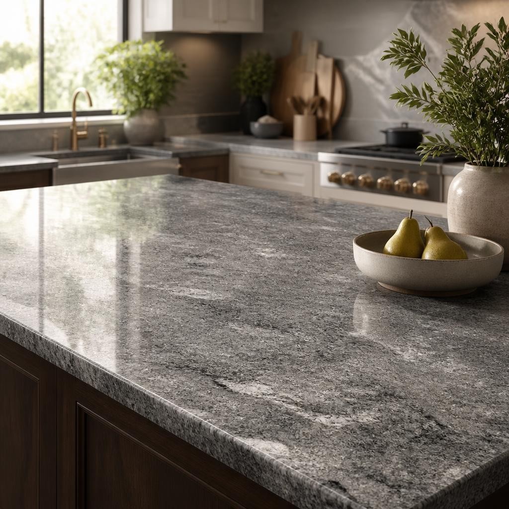 Illustration for the English word “granite”