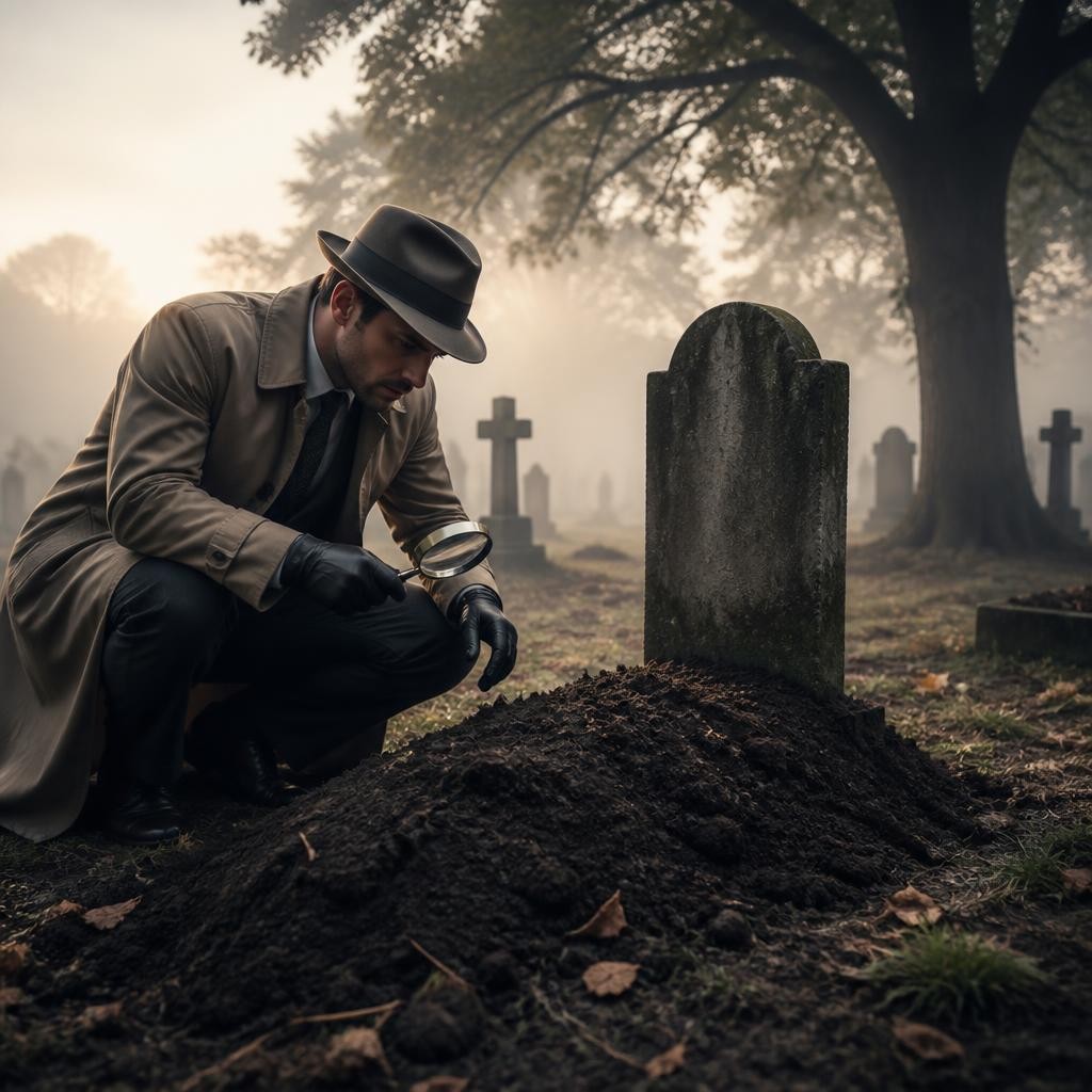 Illustration for the English word “grave”
