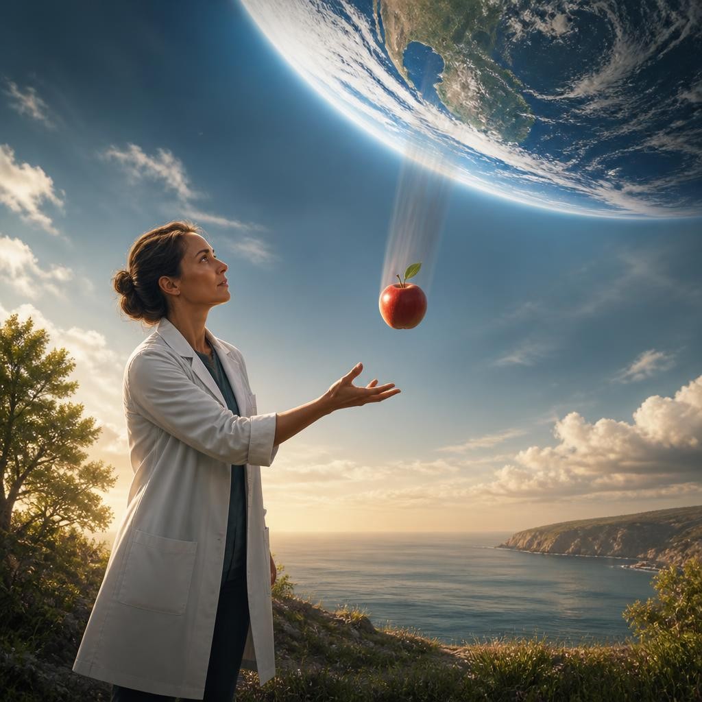 Illustration for the English word “gravity”