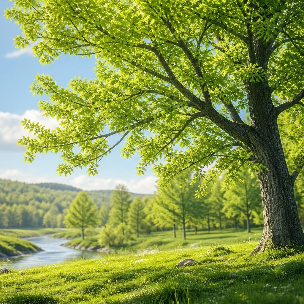 Illustration for the English word “green”