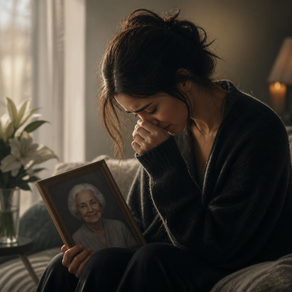 Illustration for the English word “grief”