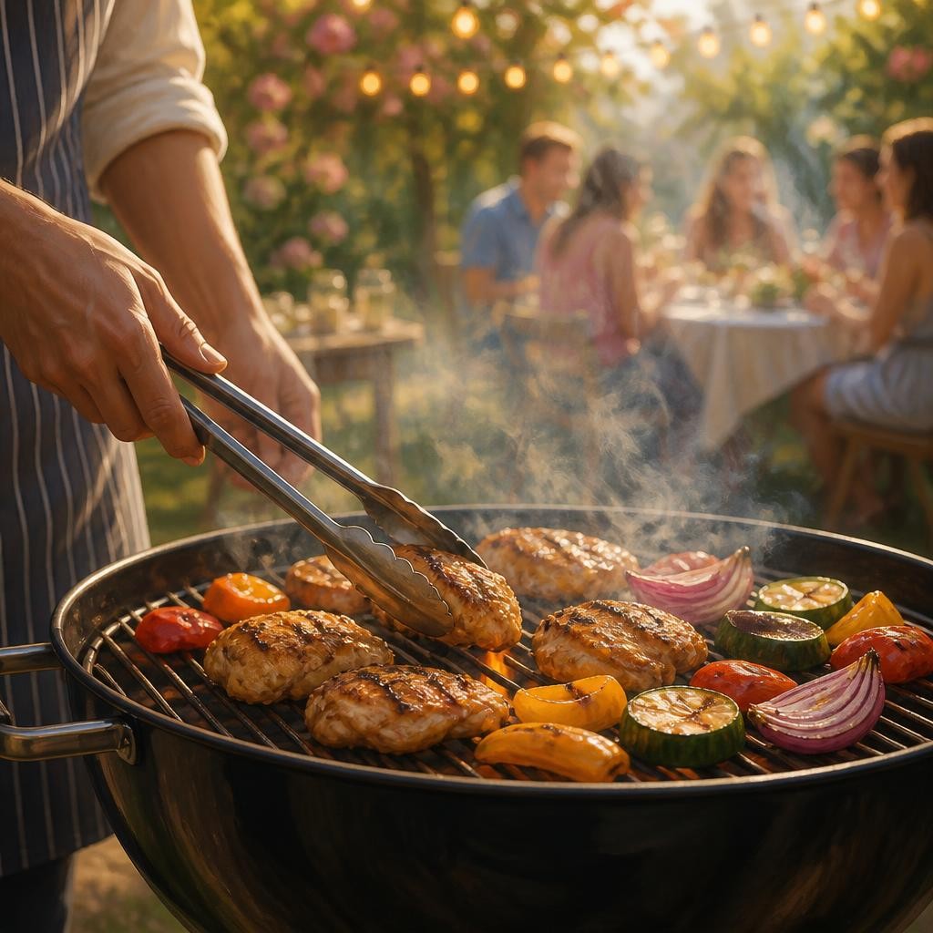 Illustration for the English word “grill”
