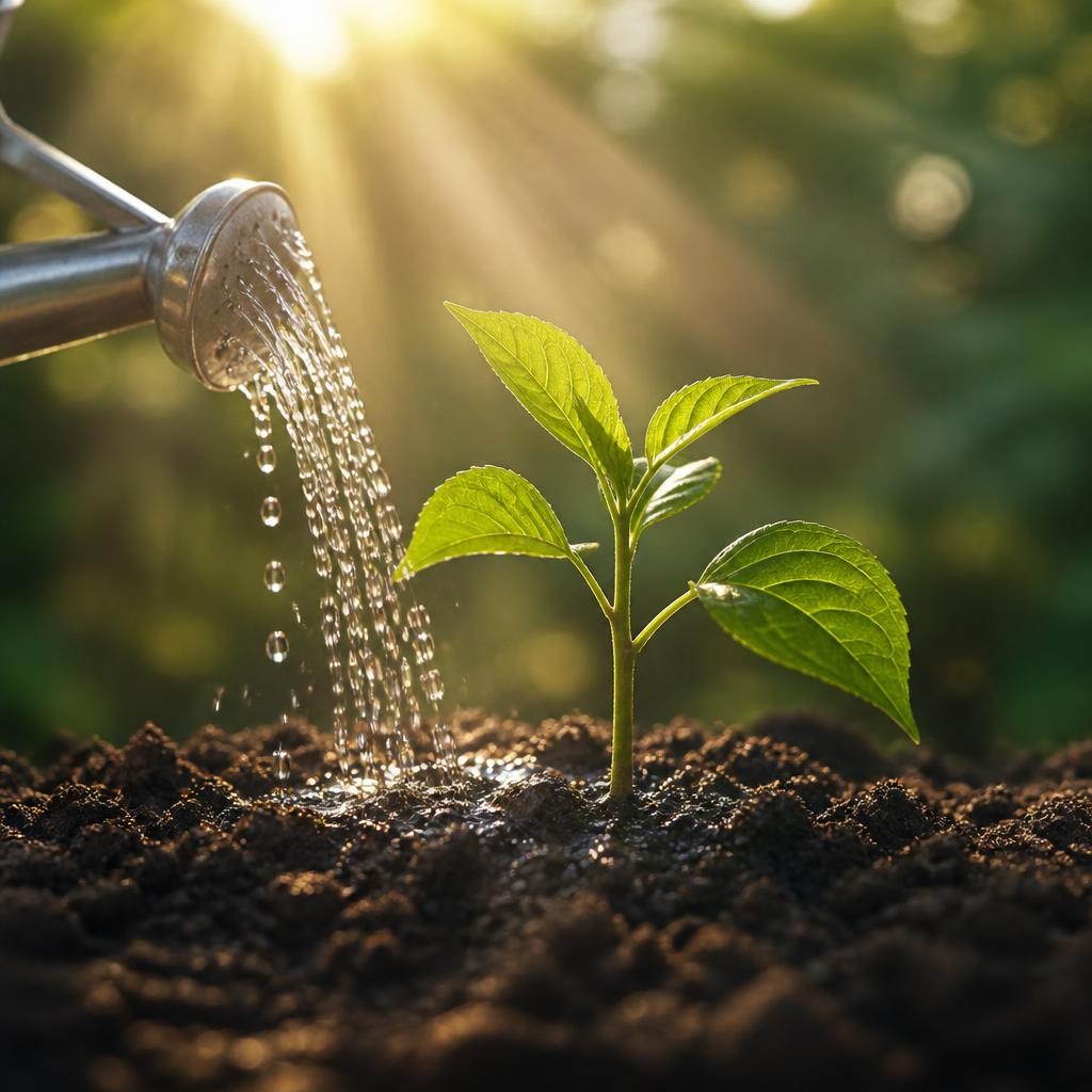 Illustration for the English word “grow”