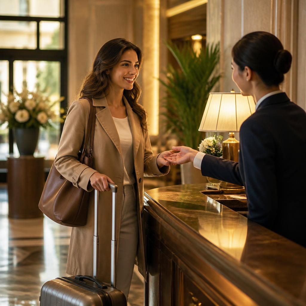 Illustration for the English word “guest”